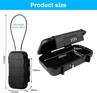 Tragbarer Geldschränke mit Zahlencode, 4 Stellig Zahlencode Sicherheitsbox Outdoor Sicherheitssafe,