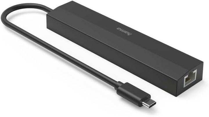 Hama USB-Hub 6 Ports (3X USB-A, USB-C, HDMI, LAN, Ethernet, für Maus, Tastatur, Monitor, Netzwerk et