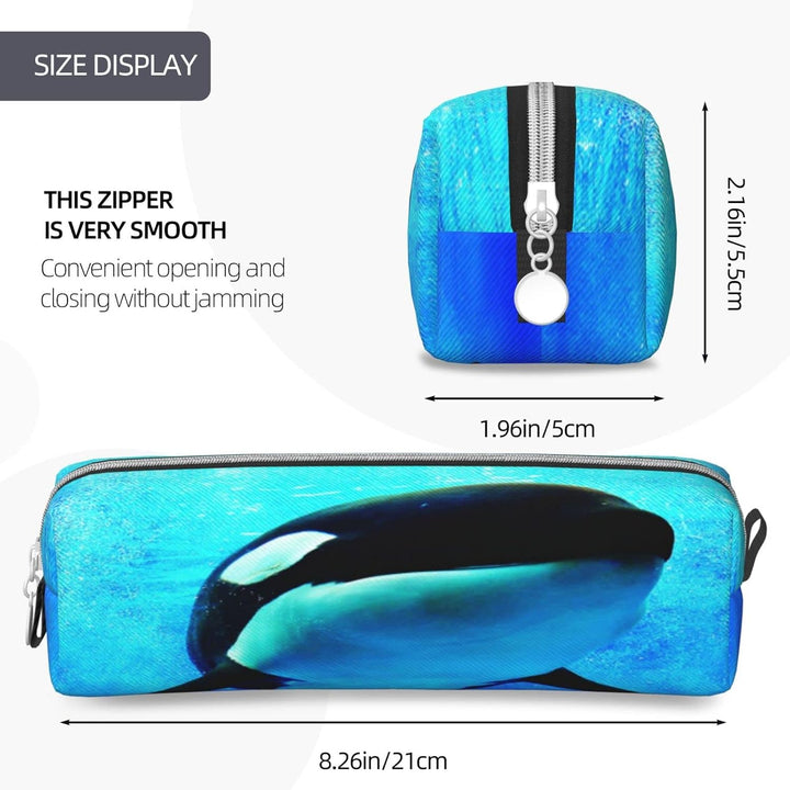 Federmäppchen Orca Wale Schwimmen Federmappe Etui für Jungen Mädchen Grosse Schulsachen Federtasche