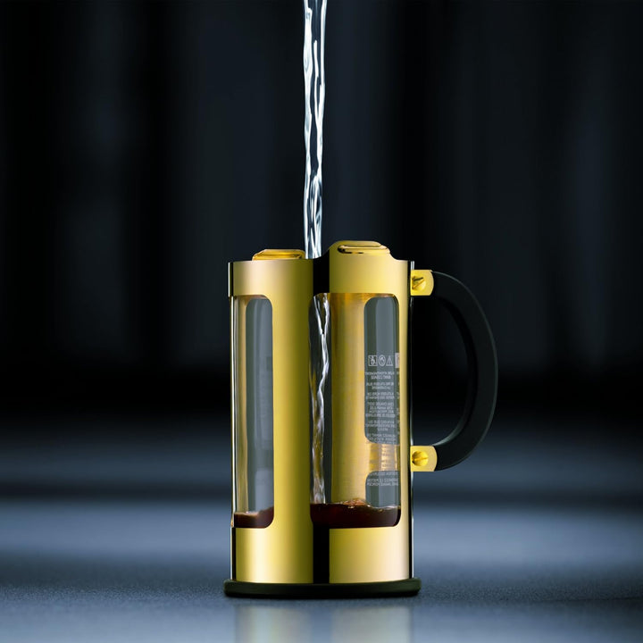Bodum New Chambord Kaffeebereiter 8 Tassen, Chrom, Gold, cm, 10.7 x 17.5 x 25 cm, 1 Einheiten 1 Litr