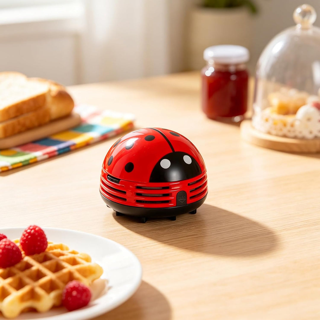 Roter Marienkäfer Elektrischer Tisch Staubsauger Mini Staub Reiniger