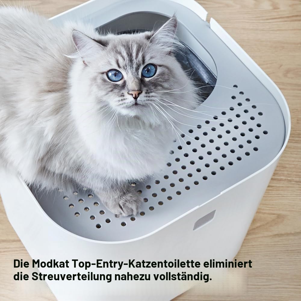 Modkat Katzentoilette Dacheinstieg, Weiss