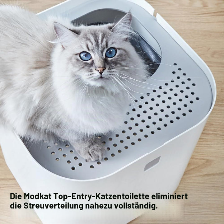 Modkat Katzentoilette Dacheinstieg, Weiss