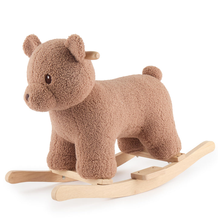 Bieco Plüsch Schaukeltier Bär Mika, 68 cm | Kinder Schaukelstuhl mit Sicherheitsgurt | Baby Schaukel