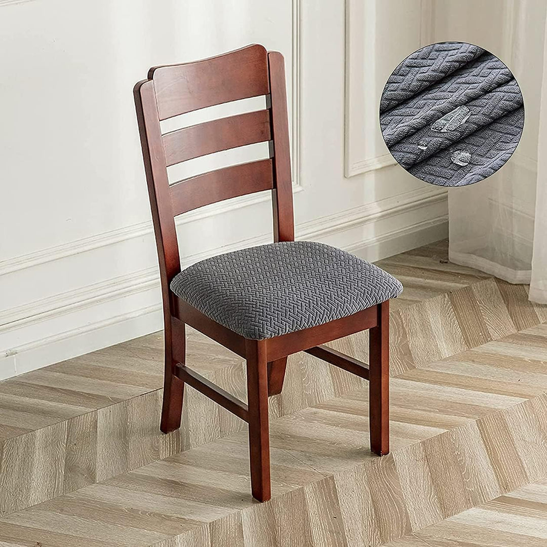 LANSHENG Wasserdicht Stuhlhussen 4er Set, Abnehmbarer Waschbarer Stuhlbezug Sitzfläche, Stretch Stuh