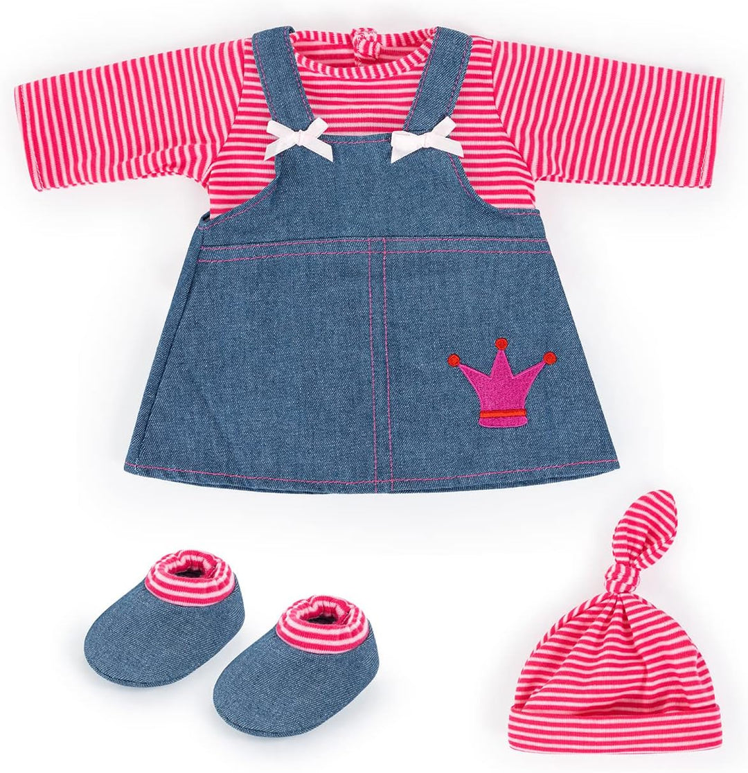 Bayer Design 84618 für 42-46cm Puppen, Hose, Oberteil, Jacke, Kleid, Shirt, Mütze, Schuhe, Jeans-Opt
