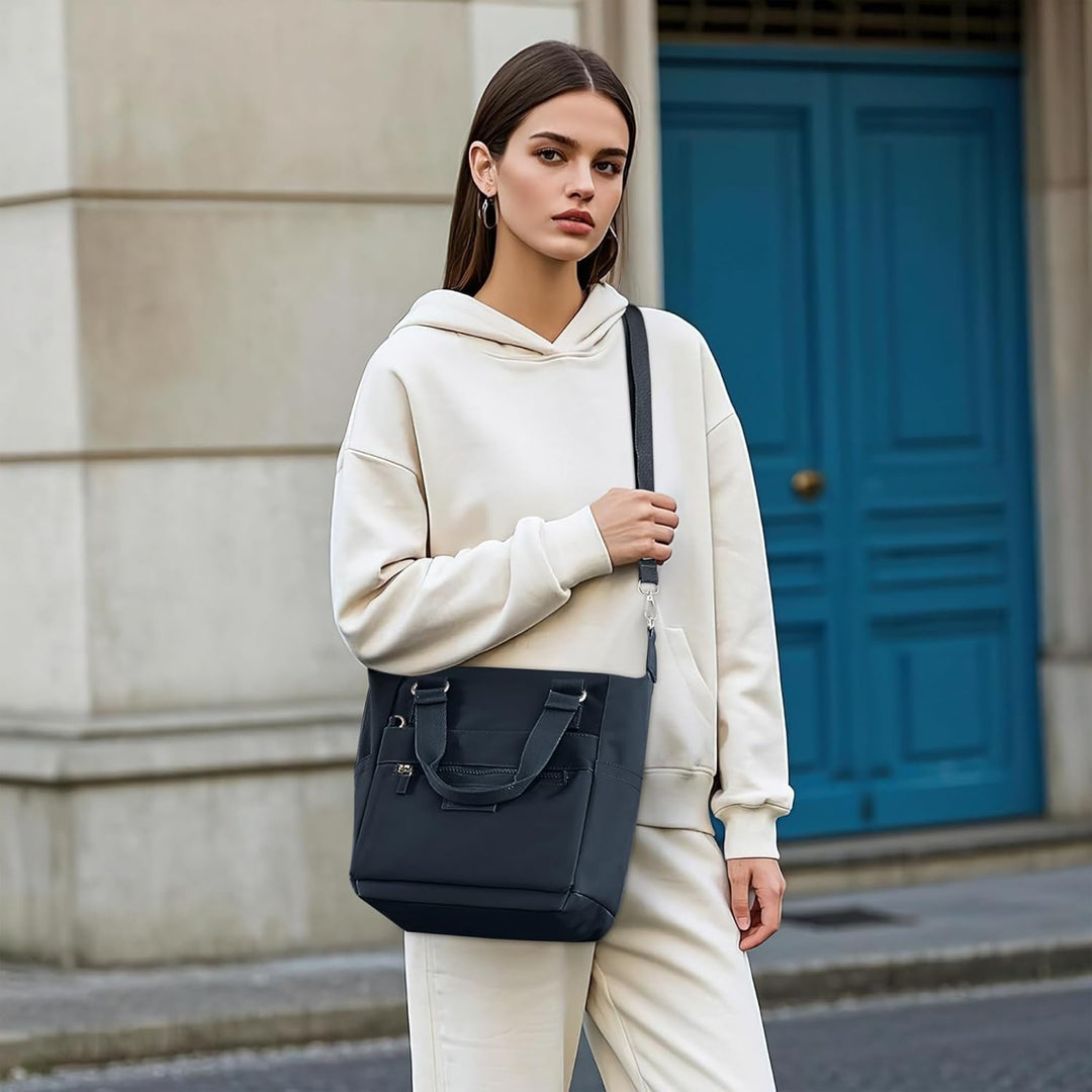 DIRRONA Beiläufig Damen Umhängetasche Multi Pocket Multi Fach Crossbody Bag Mittelgrosse Umhängetasc