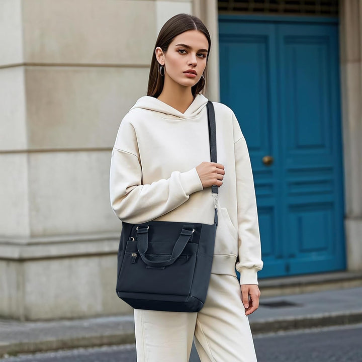 DIRRONA Beiläufig Damen Umhängetasche Multi Pocket Multi Fach Crossbody Bag Mittelgrosse Umhängetasc