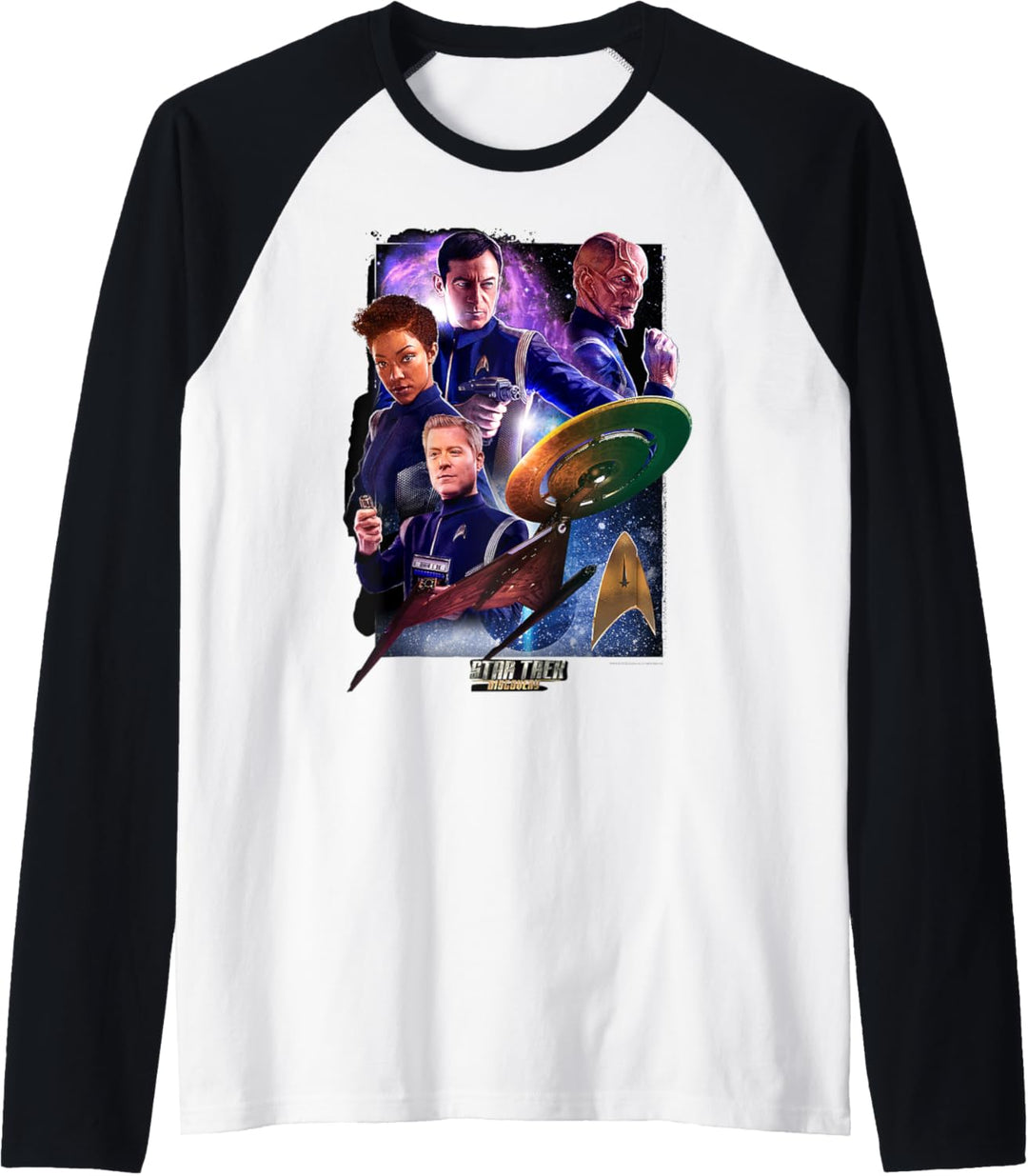 Star Trek Discovery Group Shot Galaxy Poster Raglan