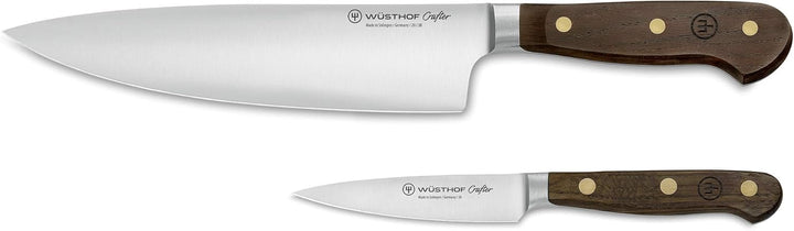 WÜSTHOF Crafter Messerblock mit 2 Messern, Braun inkl. 2 Kochmesser, inkl. 2 Kochmesser