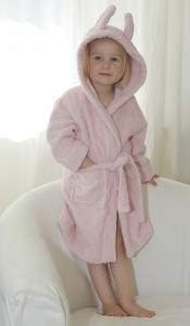 Leela Cotton Baby Kinder Bademantel Bio-Baumwolle mit Kapuze Frottee 98-104 Rosa, 98-104 Rosa