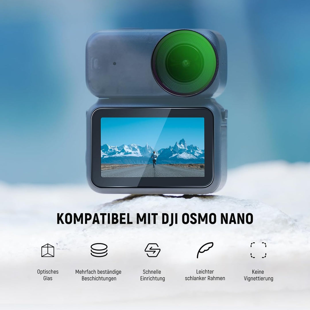 NEEWER UV Filter Kompatibel mit DJI Osmo Nano, aufschraubbarer Action Cam Objektiv Ultraviolett Schu
