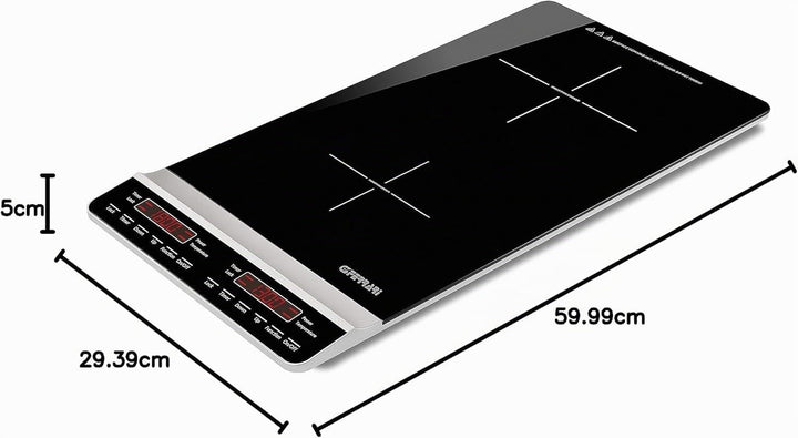 G3 Ferrari G10139 Doppelkocher, vertikal, Deep, Glas, Schwarz doppelt vertikal, doppelt vertikal
