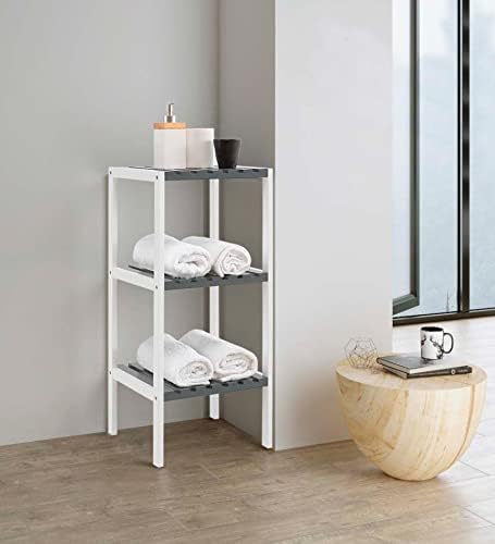 Kit Closet 2160021603 Badregal Natur 3 Etagen, grau/weiss 80 x 34 x 33