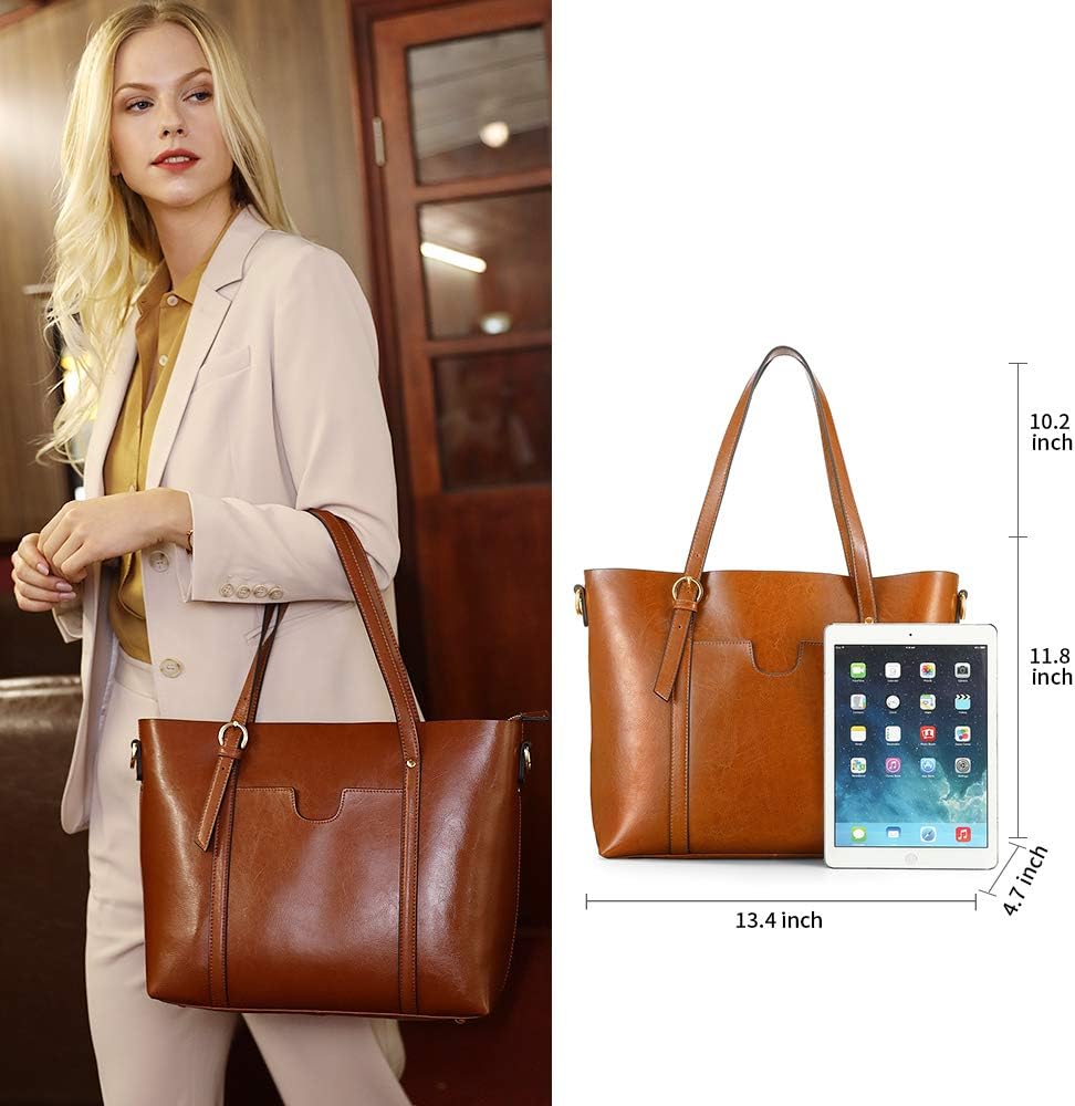 Kattee Leder-Satchel-Geldbörsen und Handtaschen für Damen, Top-Griff-Schulter-Geldbörsen-Tote-Hobo-T