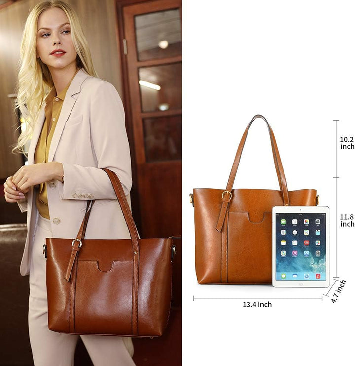 Kattee Leder-Satchel-Geldbörsen und Handtaschen für Damen, Top-Griff-Schulter-Geldbörsen-Tote-Hobo-T