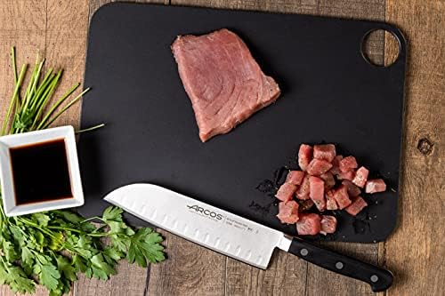 Arcos Opera - Santoku Messer - NITRUM geschmiedetem Edelstahl 180 mm - HandGriff POM Farbe Schwarz