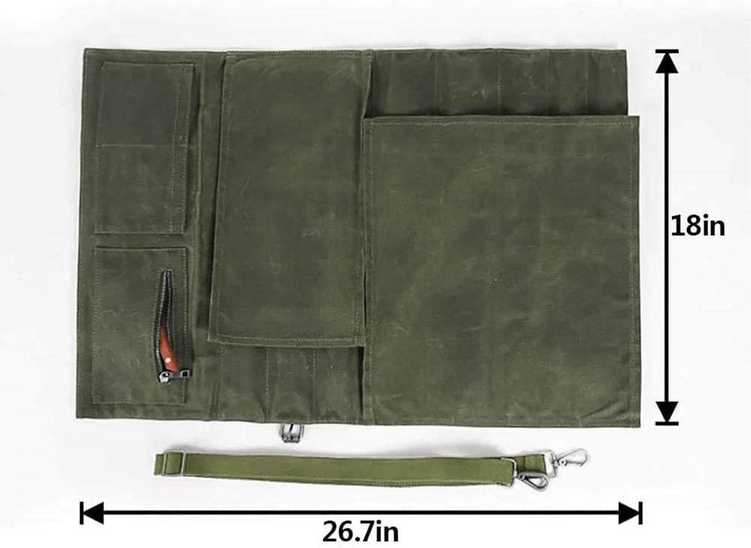 HJSSAA Messertasche,Profi Kochmesser Koffer,Messertasche Kochmesser mit 11 Schlitzen,Grosse Kochmess