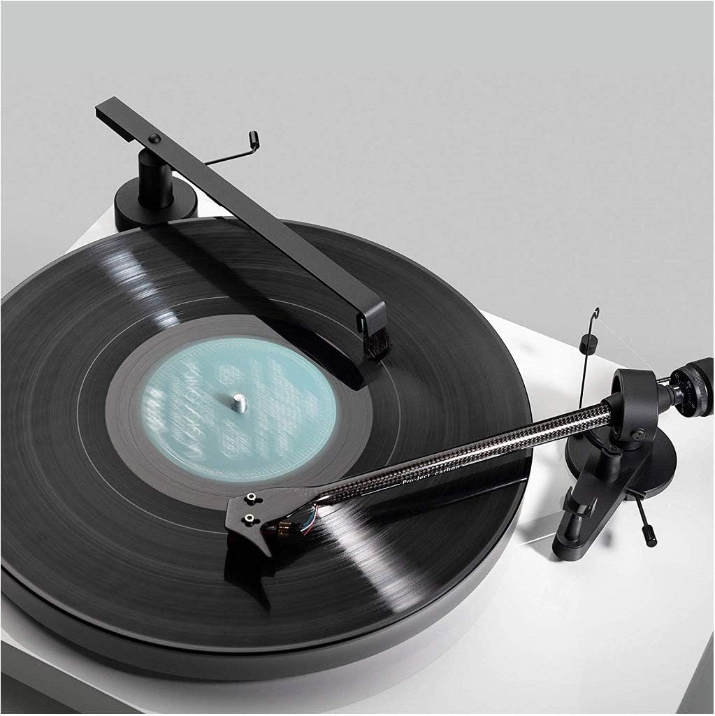 Pro-Ject Sweep It E Mitlaufbesen mit Naturhaarbürste (Silber), Silber