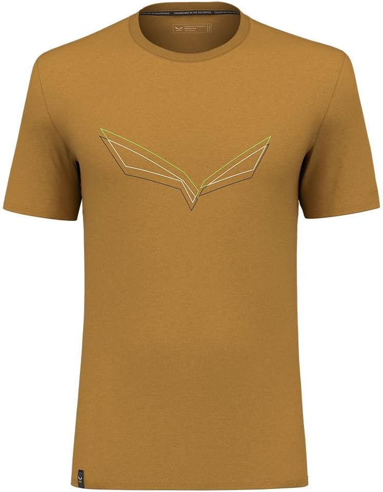 Salewa Herren Pure Eagle Frame Dry T-Shirt M Tshirt, XXL Golden Brown Melange
