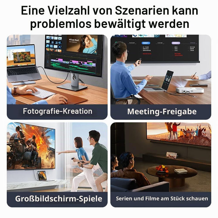 YIWENTEC USB-C zu DisplayPort 2.1 Kabel, 40Gbps, 16K 30Hz, 8K 60Hz, 4K 240Hz, Thunderbolt 4/3 zu DP,