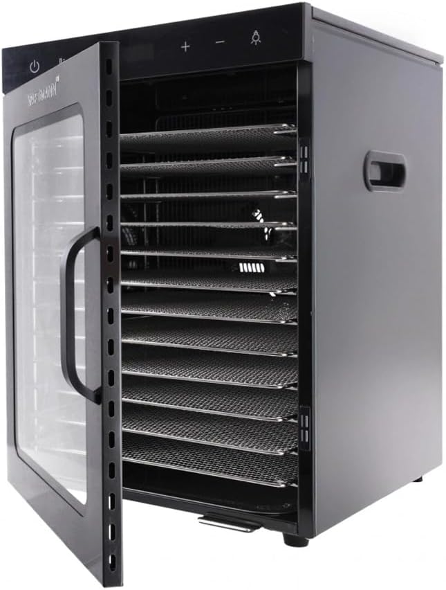 WM-2512 Dörrautomat aus Edelstahl - Kompakter Dörrautomat mit 12 Dörrgittern aus BPA-freiem Edelstah