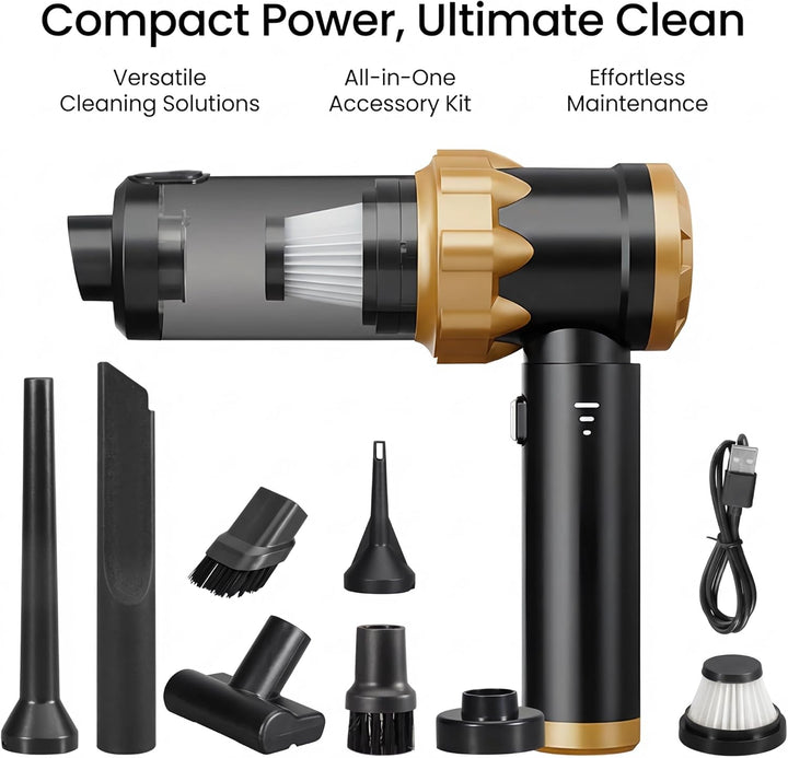 Handstaubsauger, 22000Pa Handstaubsauger Akku, Autostaubsauger mit Bürstenloser Motor, Auto Kabellos