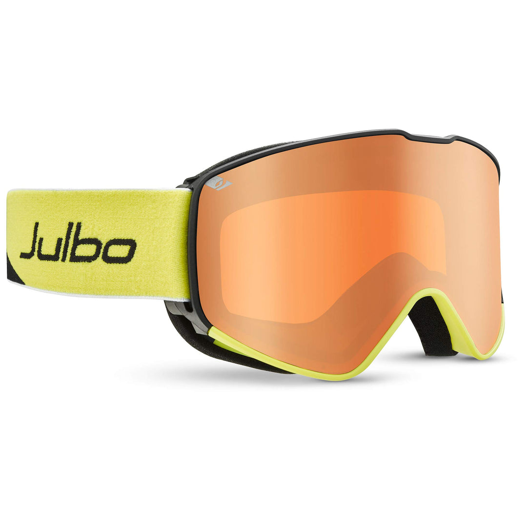 Julbo Skibrille L Black/Yellow Frame - Orange Lens w/Silver Mirror, L Black/Yellow Frame - Orange Le