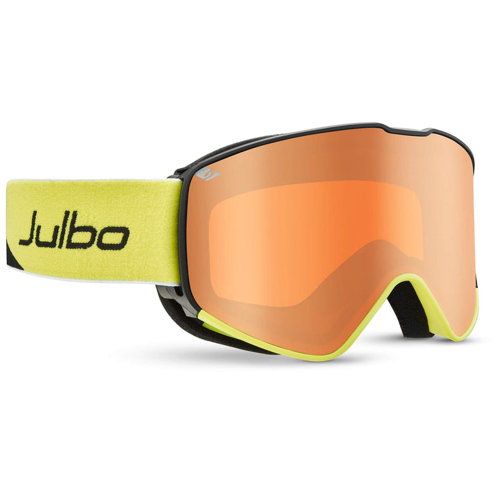 Julbo Skibrille L Black/Yellow Frame - Orange Lens w/Silver Mirror, L Black/Yellow Frame - Orange Le