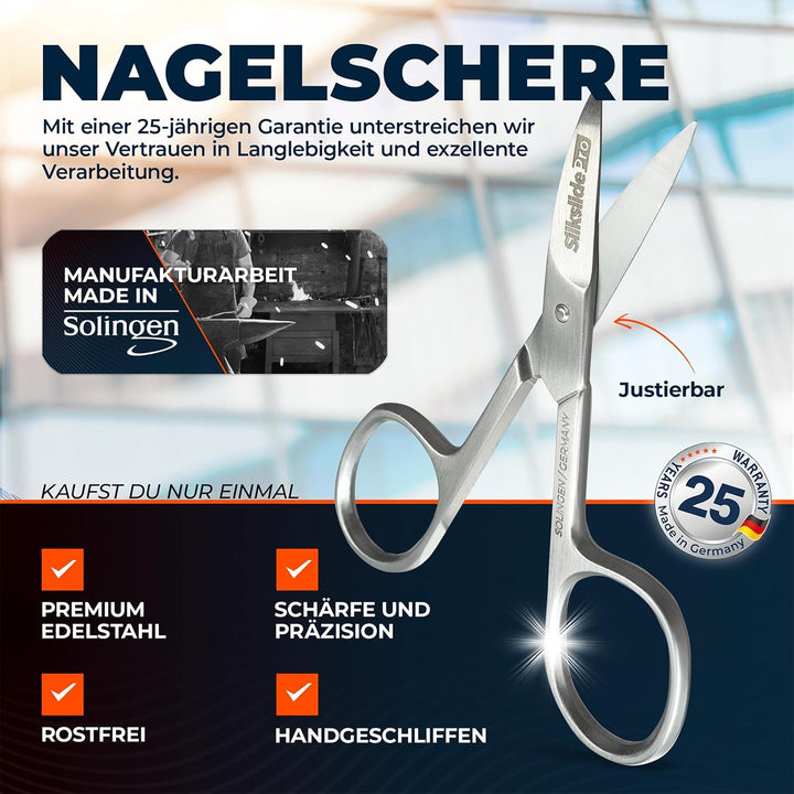 SilkslidePro Men’s Grooming Pflegeset Pro Edition – Nasenhaartrimmer, Nagelset, Ohrhaar-Rasierer & G