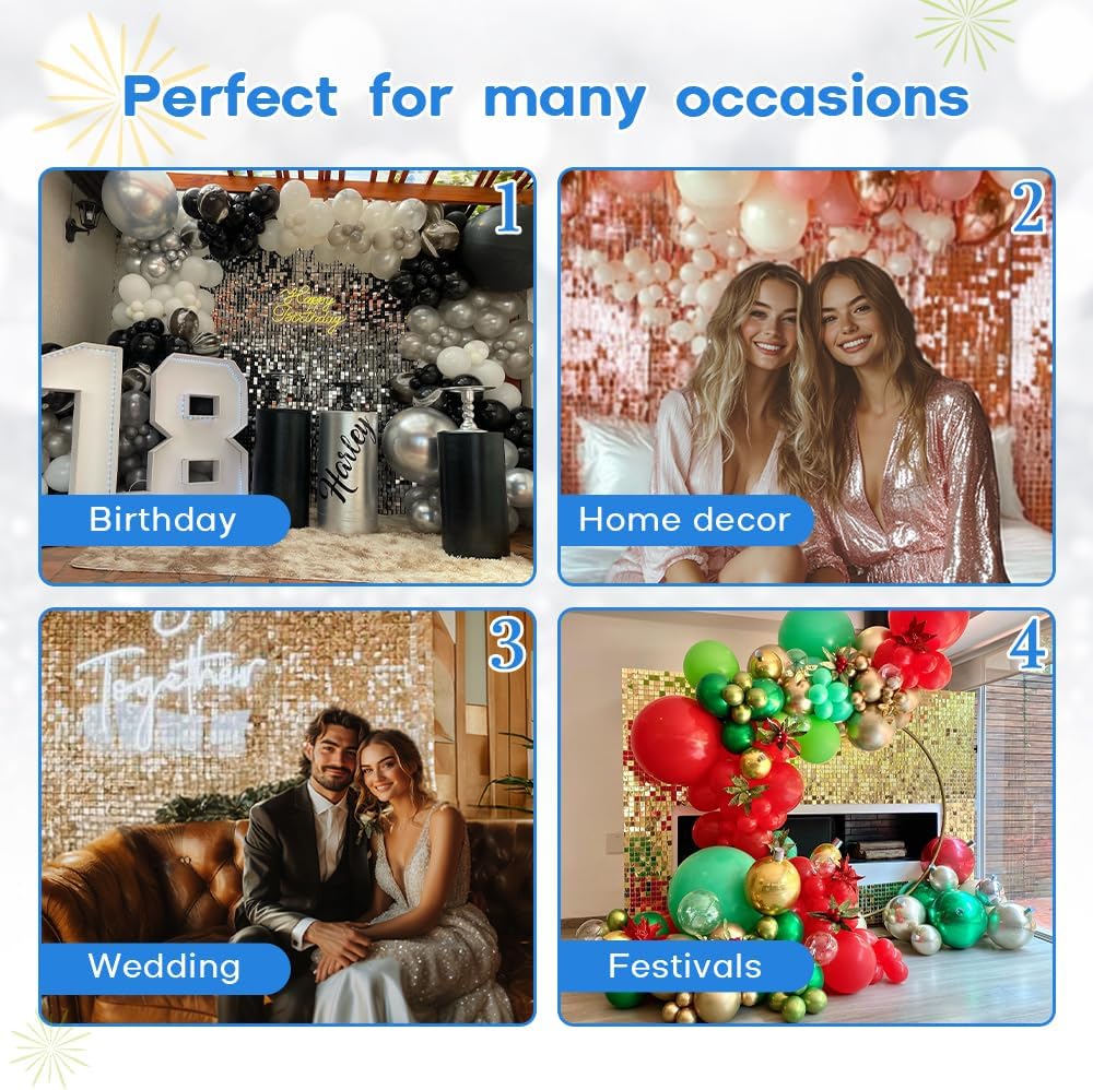 Kate Schimmernde Wand Hintergrund Champagner Gold Quadratisch Pailletten Glitzer Foto Hintergrund Pa