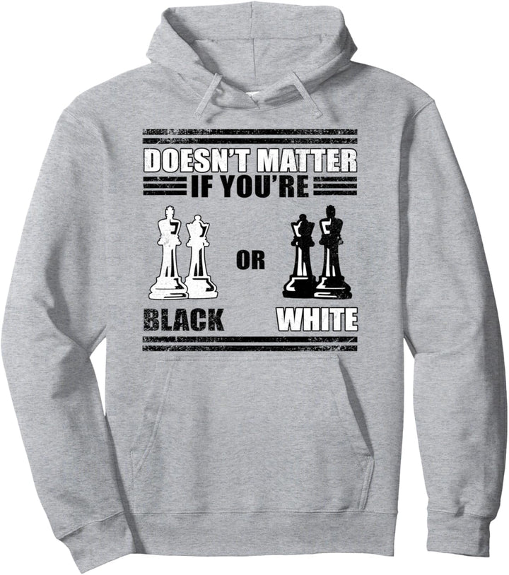 Black and White - Schach Pullover Hoodie