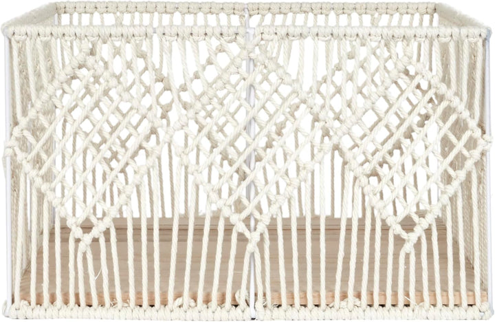 HOME DECO FACTORY, RG0022, X3 Boho Nesting Rectangular Basket - Practical and Elegant Decorative Sto