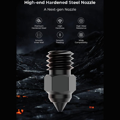 Creality 8PCS High-end Hardened Steel Nozzle Kit, 0.25, 0.4, 0.6, 0.8mm High Hardness and Wear Resis