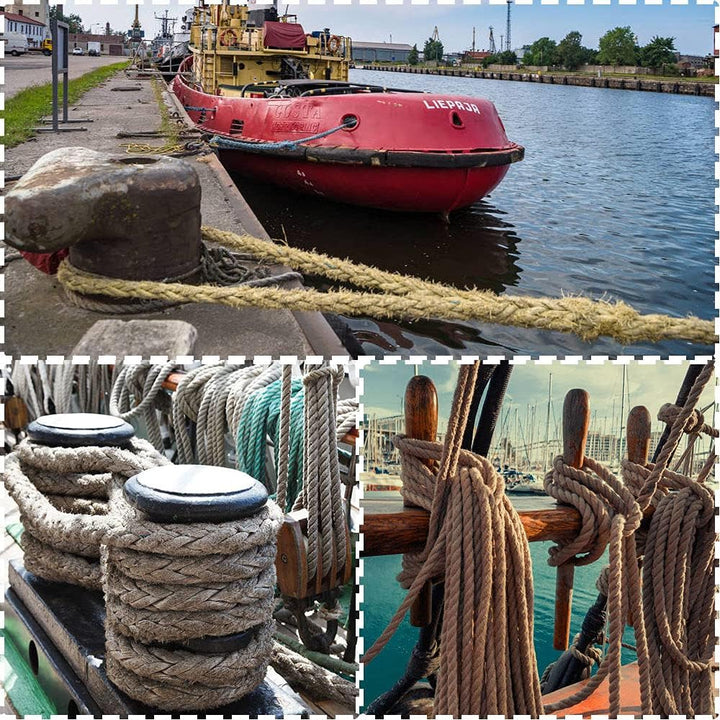 12mm Jute Barrier Rope für DIY Treppenhandlauf/Balkon Leitplanke/Rohr/Reifen Dekor/Drahtwickel, Indu