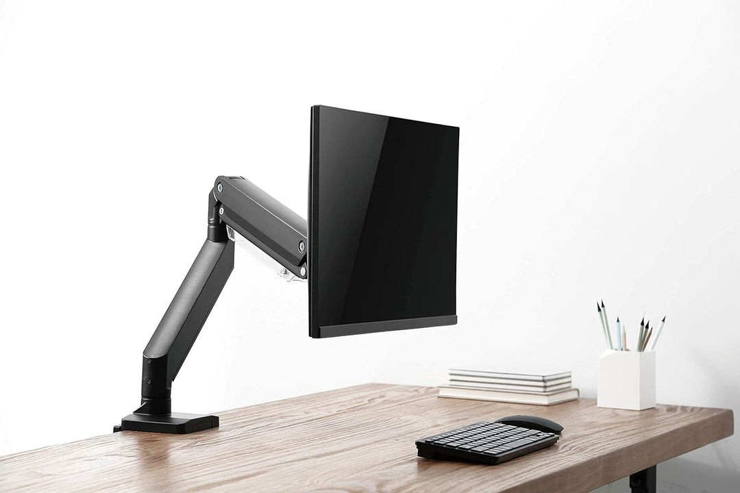 HALTERUNGSPROFI Monitor-Halterung Tischhalterung mit Gasdruckfeder Aluminium Extrastark bis 15kg LED