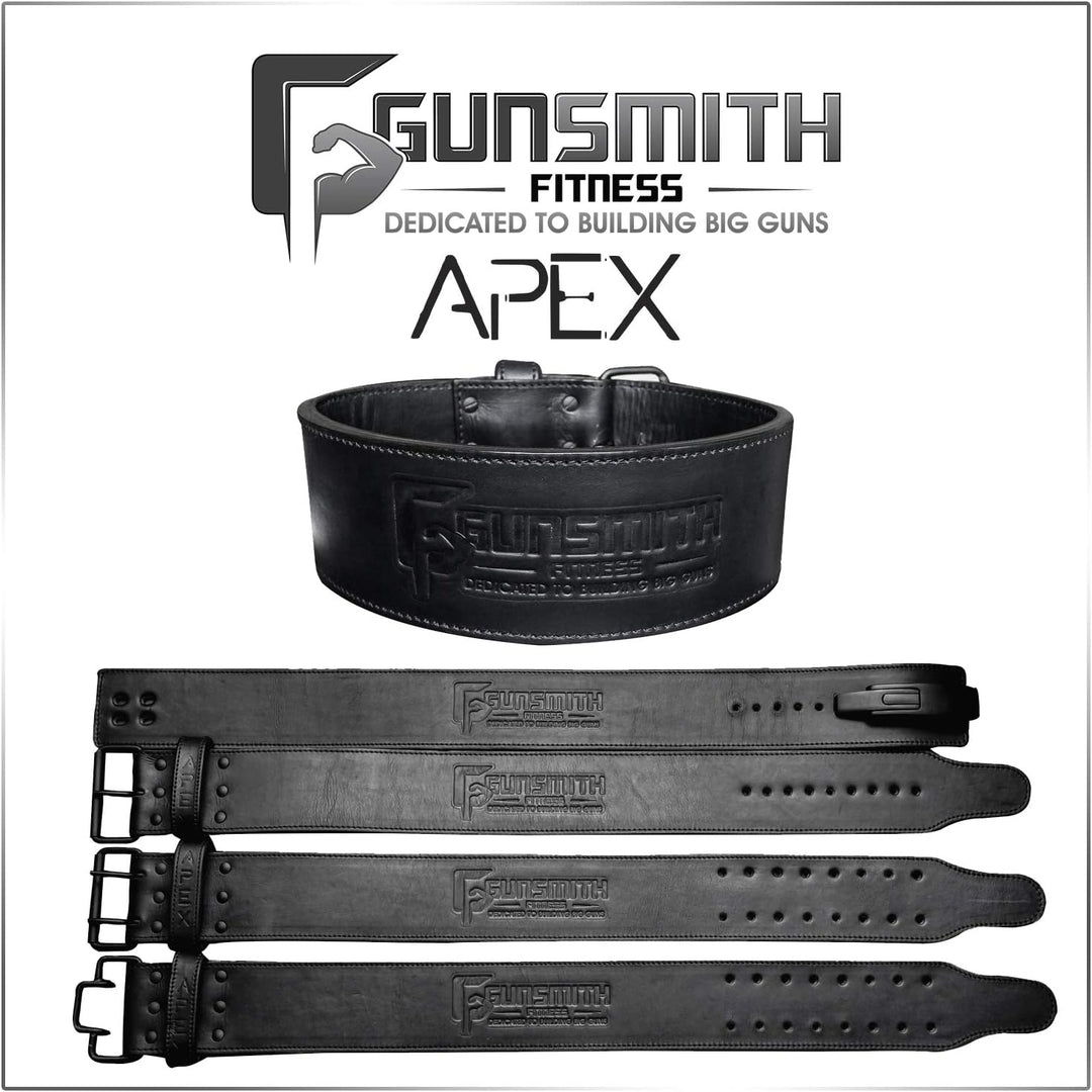 Gunsmith Gewichthebergürtel - Ultra-Premium Handgefertigt Schwarz Gewichtsgürtel für Herren und Dame