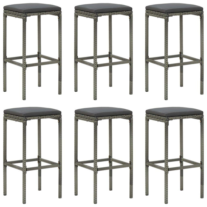 vidaXL 6X Barhocker mit Kissen Barstuhl Tresenhocker Küchenhocker Thekenhocker Tresenstuhl Thekenstu