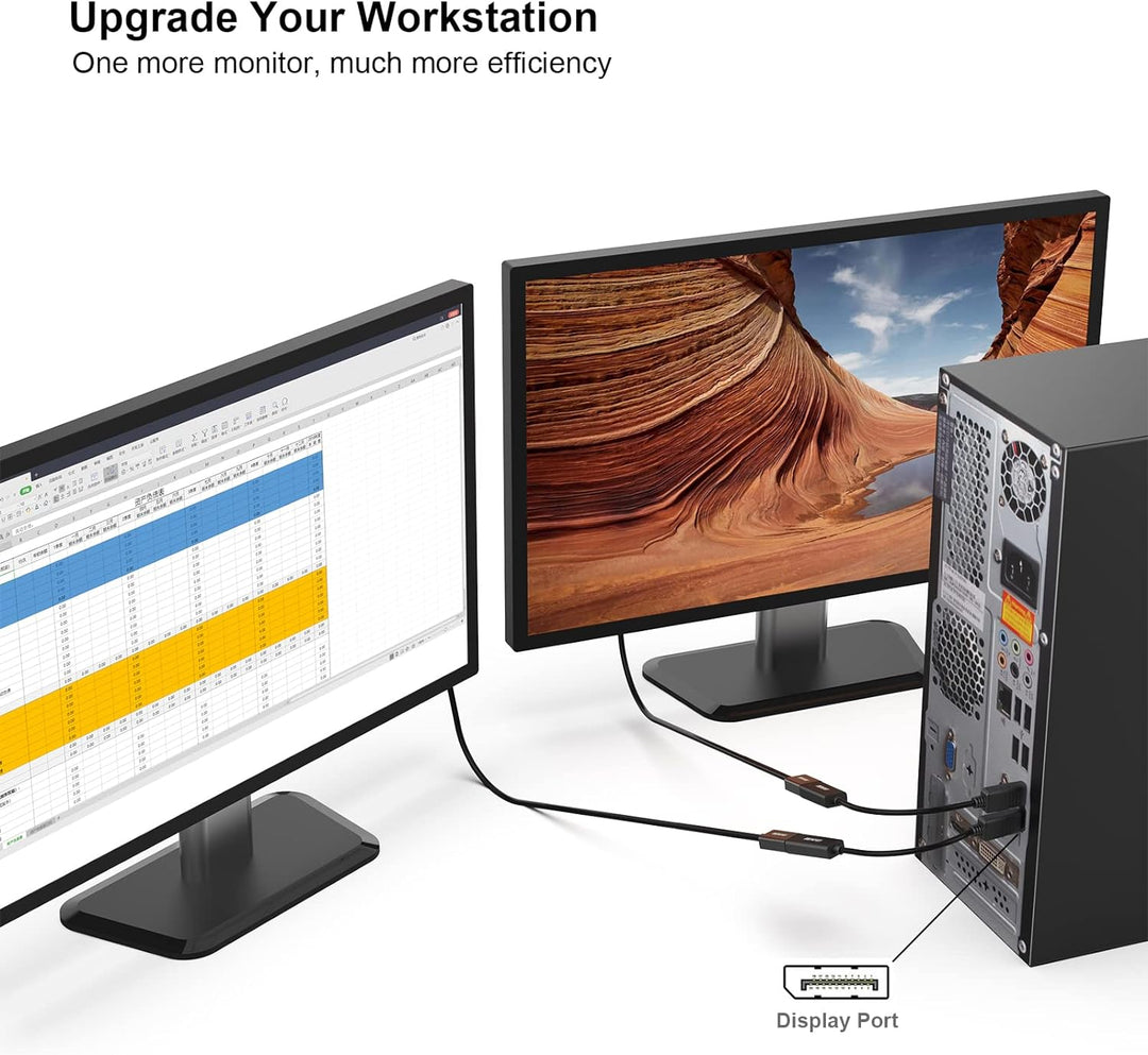 BENFEI 4K DisplayPort auf HDMI Adapter, 10 Stück Unidirektionaler DP Quelle zu HDMI Display Verbindu