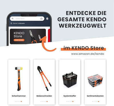 KENDO Bolzenschneider – Länge: 450 mm – Schneidleistung (Ø): Max. 8 mm – 40 HRC – Extra gehärtete Sc