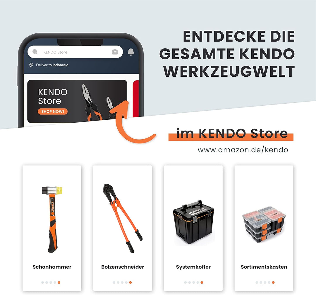 KENDO Bolzenschneider – Länge: 750 mm – Schneidleistung (Ø): Max. 13 mm – 40 HRC – Extra gehärtete S