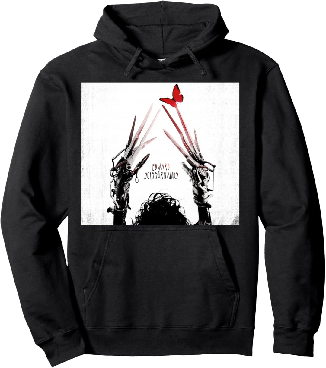 Tim Burton's Edward Scissorhands Red Butterfly Movie Poster Pullover Hoodie