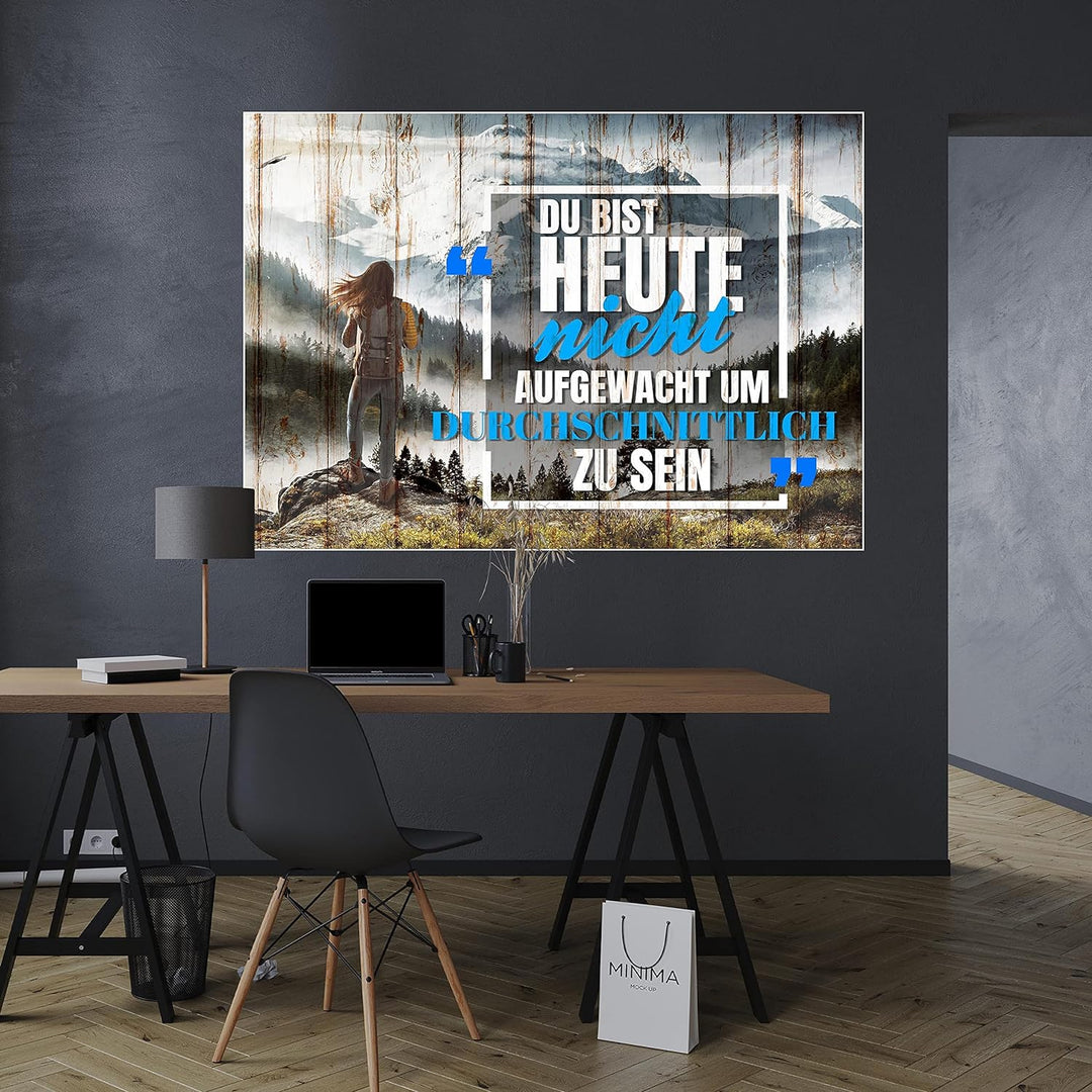 wandmotiv24 Poster als Wanddeko, Grösse Din A0, durchschnittlich, Berge, Holz, Moderne Wanddeko, Wan