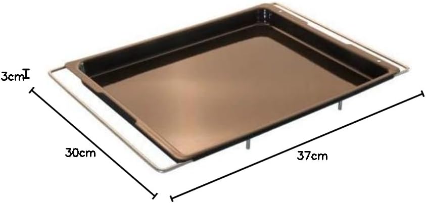 LARES emailliertes Backblech mit ausziehbaren Bügeln - Masse der Backfläche: Masse: 30 x 37cm - Made