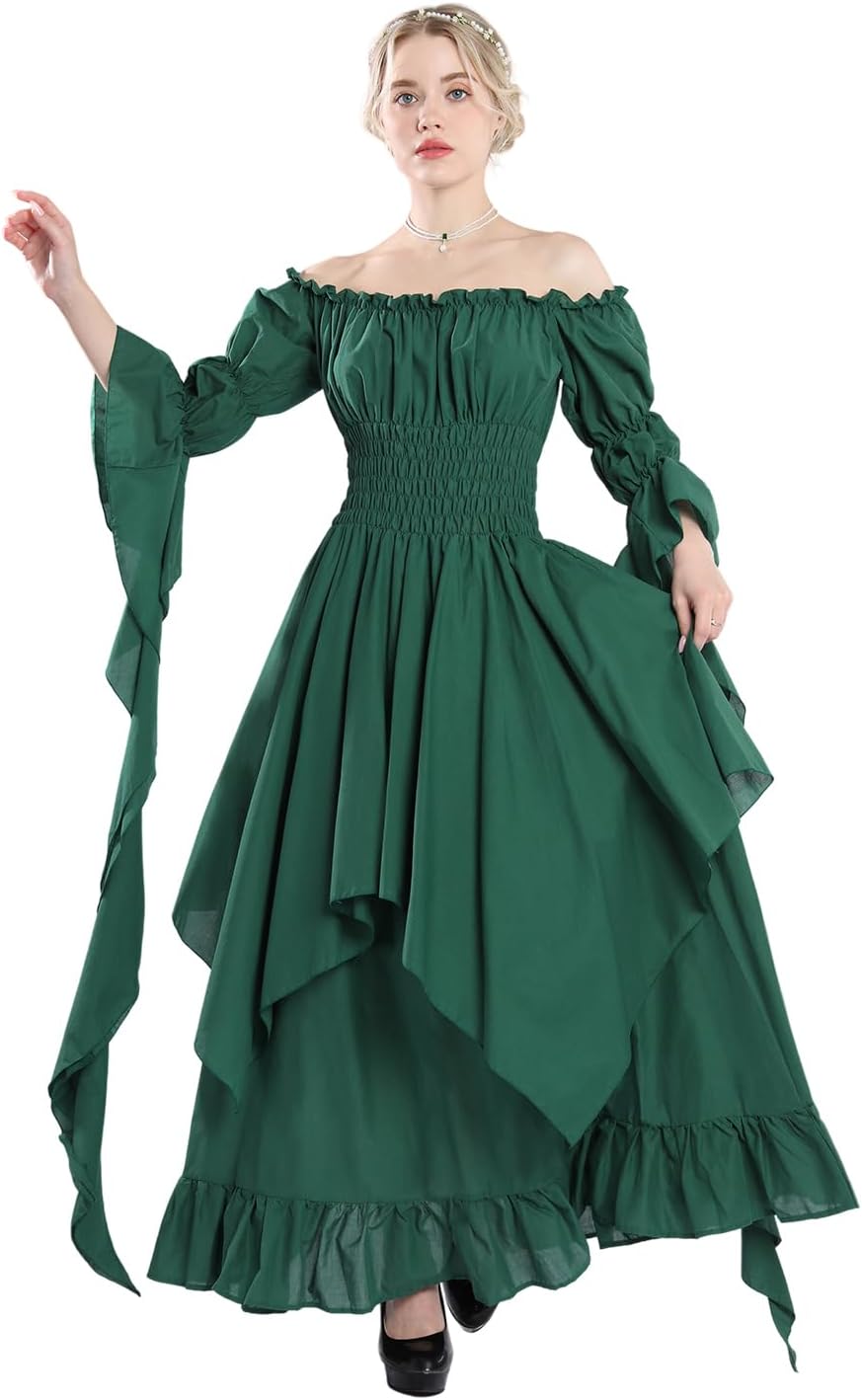 CR ROLECOS Viktorianisches Kleid Damen Piraten kostüm Mittelalter Kleidung Victorian Dress Karneval