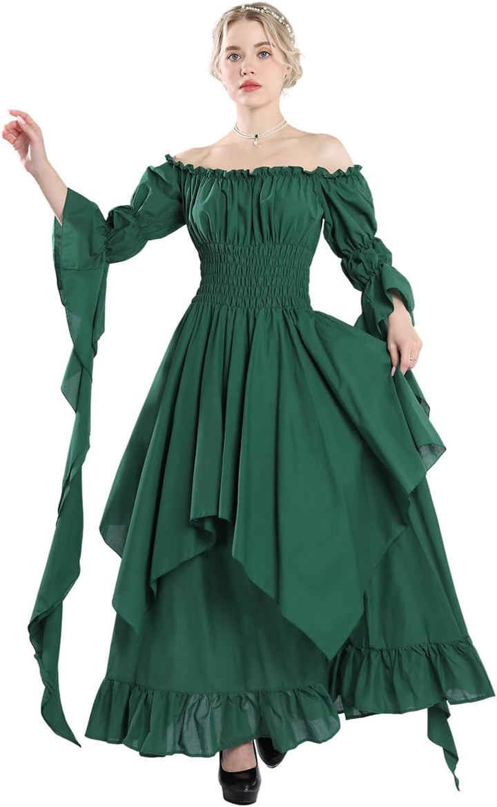 CR ROLECOS Viktorianisches Kleid Damen Piraten kostüm Mittelalter Kleidung Victorian Dress Karneval
