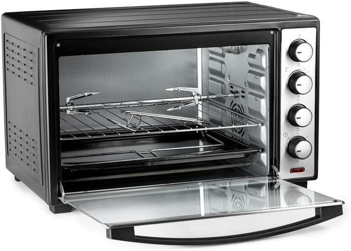Koliber SUPERMAX X 3000W Backofen 48L Umluft Drehspiess Familienofen Pizzaofen Edelstahl 2000W Ober