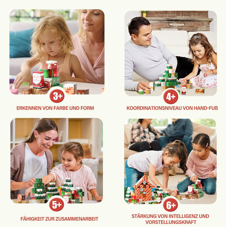 Magnetische Bausteine- Baue Mine Magnet Welt Zauberportal Set Christmas, Magnetische Bauwelt Kleinki