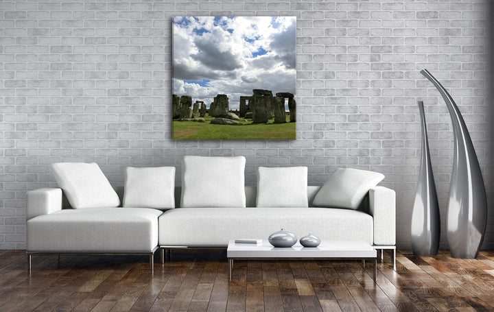 deyoli gigantische Stonehenge Felsformation in England im Format: 70x70 als Leinwandbild, Motiv fert