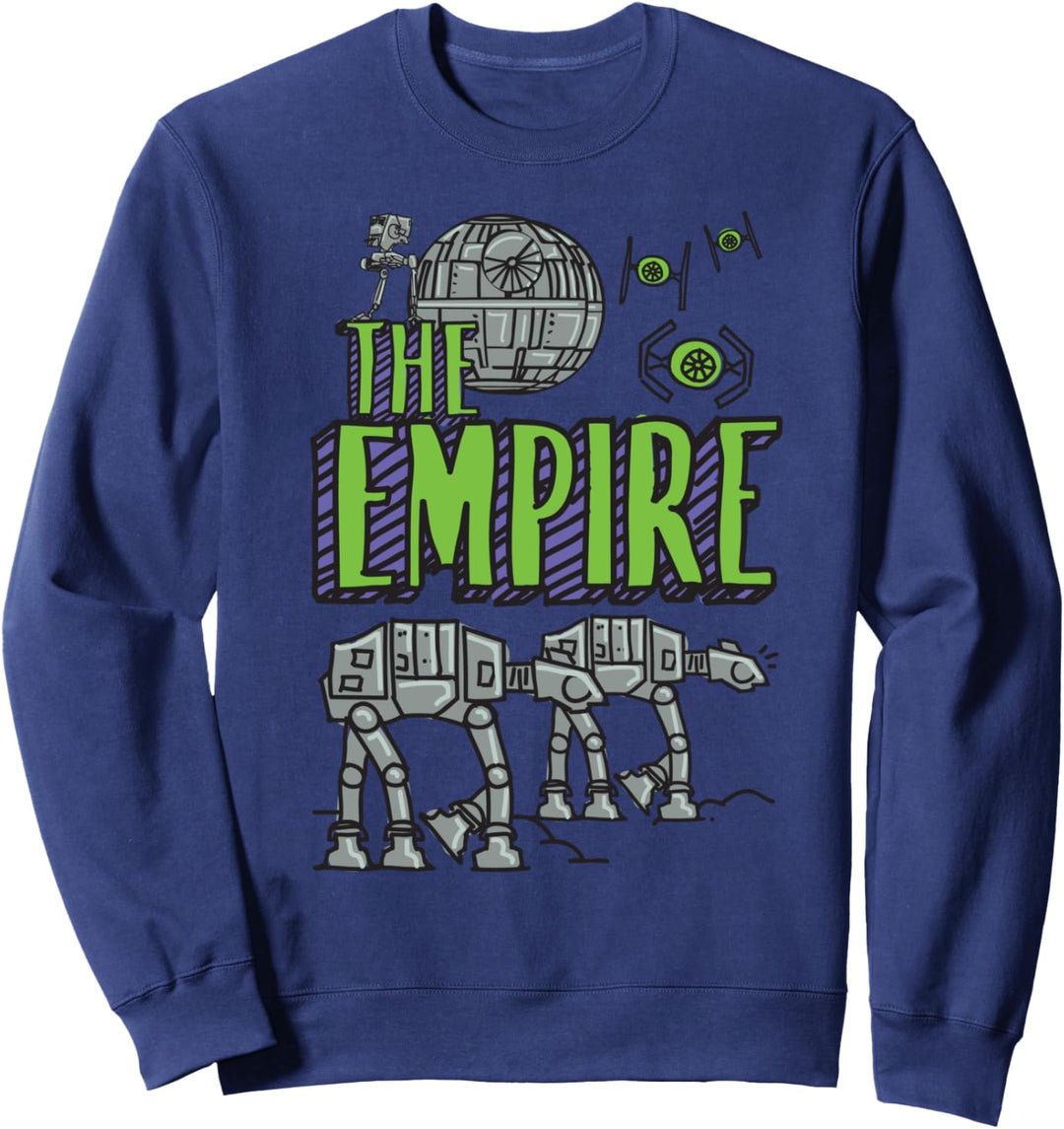 Star Wars The Empire Death Star & AT-AT Walkers Doodle Sweatshirt